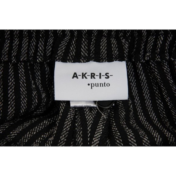 Akris Punto Womens Striped Pants Size US 8 IT 44 Grey Wool Viscose Trousers - Picture 8 of 11